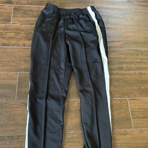 Target black with white stripe pants size xs